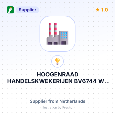 HOOGENRAAD HANDELSKWEKERIJEN BV6744 WB EDERVEEN RIJKSWEG 30A THE NETHERLANDS – summary card, no photo uploaded yet