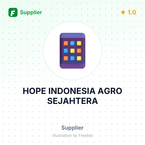 HOPE INDONESIA AGRO SEJAHTERA – summary card, no photo uploaded yet
