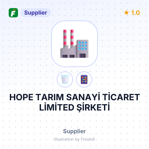 HOPE TARIM SANAYİ TİCARET LİMİTED ŞİRKETİ – summary card, no photo uploaded yet