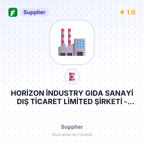 HORİZON İNDUSTRY GIDA SANAYİ DIŞ TİCARET LİMİTED ŞİRKETİ – summary card, no photo uploaded yet