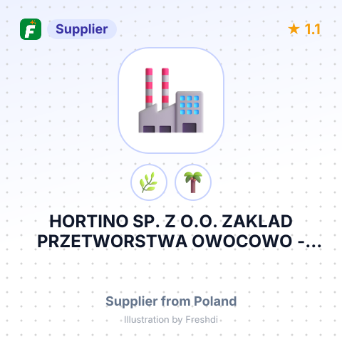 HORTINO SP. Z O.O. ZAKLAD PRZETWORSTWA OWOCOWO - WARZYWNEGO LEZAJSK – summary card, no photo uploaded yet