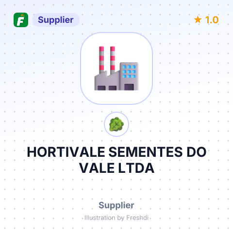 HORTIVALE SEMENTES DO VALE LTDA – summary card, no photo uploaded yet