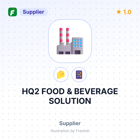 HQ2 FOOD & BEVERAGE SOLUTION – summary card, no photo uploaded yet