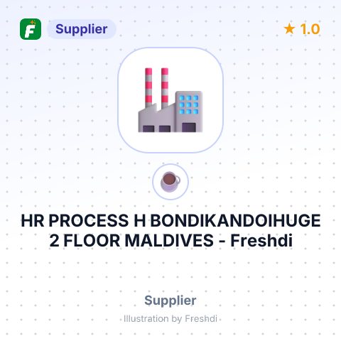 HR PROCESS H BONDIKANDOIHUGE 2 FLOOR MALDIVES – summary card, no photo uploaded yet