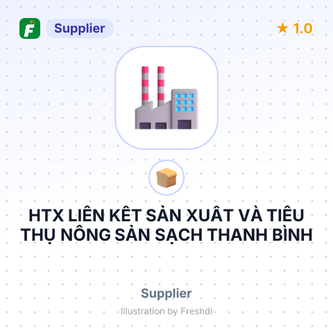 HTX LIÊN KẾT SẢN XUẤT VÀ TIÊU THỤ NÔNG SẢN SẠCH THANH BÌNH – summary card, no photo uploaded yet
