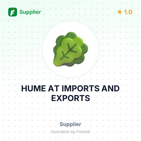 HUME AT IMPORTS AND EXPORTS – summary card, no photo uploaded yet