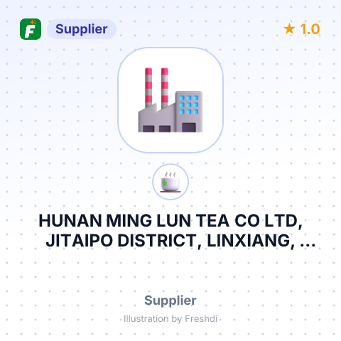 HUNAN MING LUN TEA CO LTD, JITAIPO DISTRICT, LINXIANG, HUNAN, CHINA – summary card, no photo uploaded yet