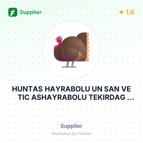 HUNTAS HAYRABOLU UN SAN VE TIC ASHAYRABOLU TEKIRDAG TURKEY – summary card, no photo uploaded yet