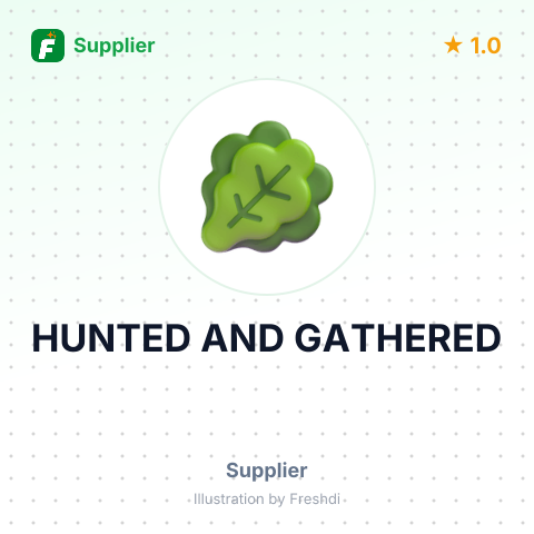 HUNTED AND GATHERED – summary card, no photo uploaded yet