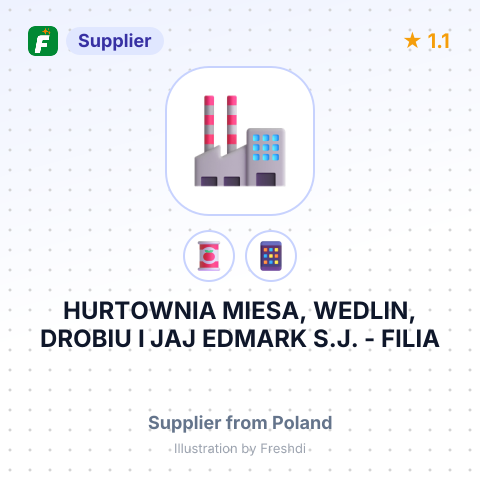 HURTOWNIA MIESA, WEDLIN, DROBIU I JAJ EDMARK S.J. - FILIA – summary card, no photo uploaded yet