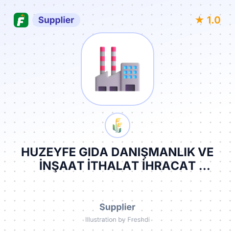 HUZEYFE GIDA DANIŞMANLIK VE İNŞAAT İTHALAT İHRACAT TİCARET LİMİTED ŞİRKETİ – summary card, no photo uploaded yet