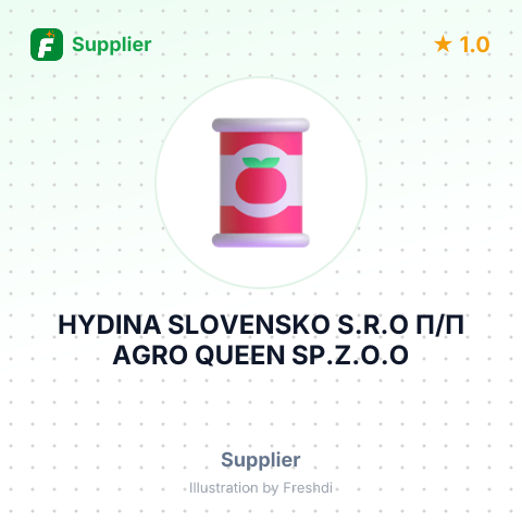 HYDINA SLOVENSKO S.R.O П/П AGRO QUEEN SP.Z.O.O – summary card, no photo uploaded yet