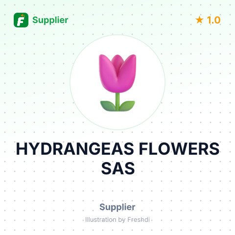 HYDRANGEAS FLOWERS SAS – summary card, no photo uploaded yet