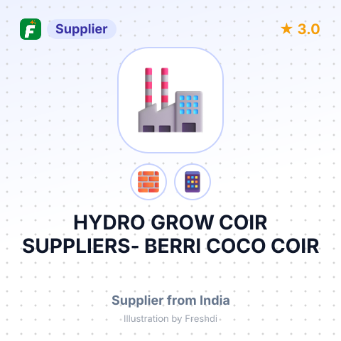 HYDRO GROW COIR SUPPLIERS- BERRI COCO COIR – summary card, no photo uploaded yet