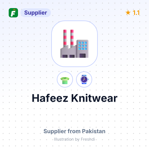 Hafeez Knitwear – summary card, no photo uploaded yet