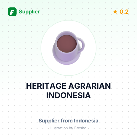 HERITAGE AGRARIAN INDONESIA – summary card, no photo uploaded yet