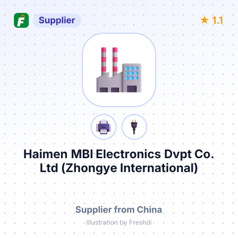 Haimen MBI Electronics Dvpt Co. Ltd (Zhongye International) – summary card, no photo uploaded yet
