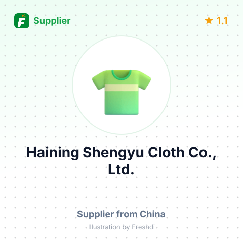 Haining Shengyu Cloth Co., Ltd. – summary card, no photo uploaded yet