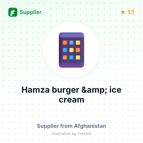 Hamza burger &amp; ice cream – summary card, no photo uploaded yet