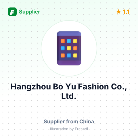 Hangzhou Bo Yu Fashion Co., Ltd. – summary card, no photo uploaded yet