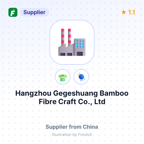 Hangzhou Gegeshuang Bamboo Fibre Craft Co., Ltd – summary card, no photo uploaded yet