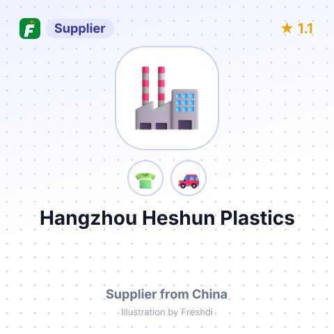 Hangzhou Heshun Plastics – summary card, no photo uploaded yet