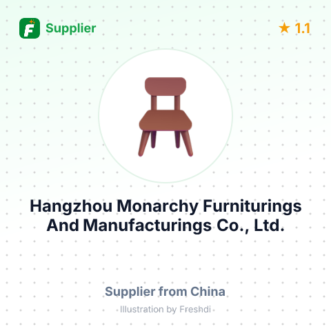 Hangzhou Monarchy Furniturings And Manufacturings Co., Ltd. – summary card, no photo uploaded yet