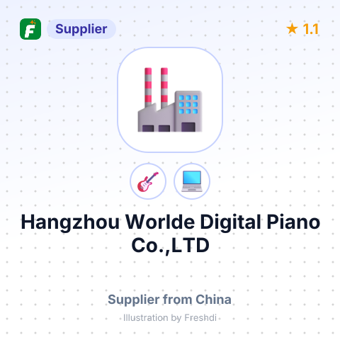 Hangzhou Worlde Digital Piano Co.,LTD – summary card, no photo uploaded yet