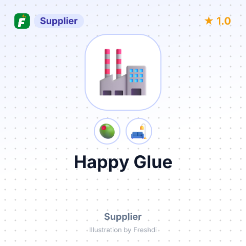 Happy Glue – summary card, no photo uploaded yet
