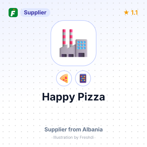 Happy Pizza – summary card, no photo uploaded yet