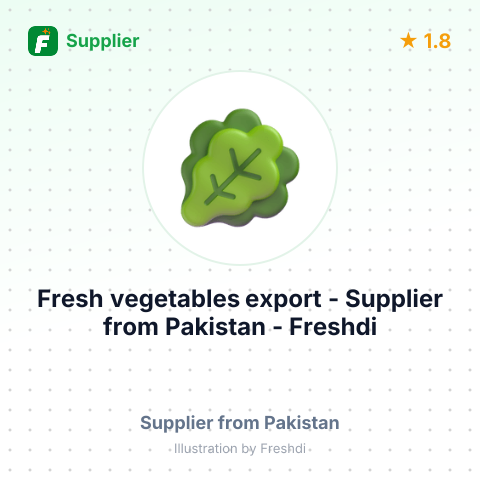 Fresh vegetables export – summary card, no photo uploaded yet