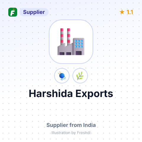 Harshida Exports  – summary card, no photo uploaded yet