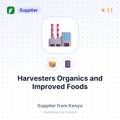 Harvesters Organics and Improved Foods  – summary card, no photo uploaded yet