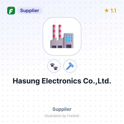 Hasung Electronics Co.,Ltd. – summary card, no photo uploaded yet