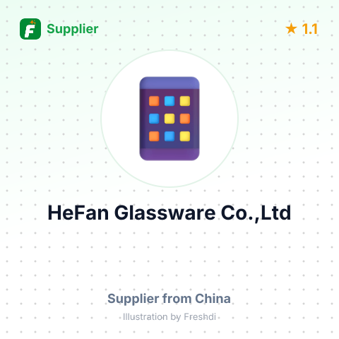 HeFan Glassware Co.,Ltd – summary card, no photo uploaded yet