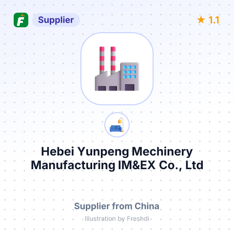 Hebei Yunpeng Mechinery Manufacturing IM&EX Co., Ltd – summary card, no photo uploaded yet