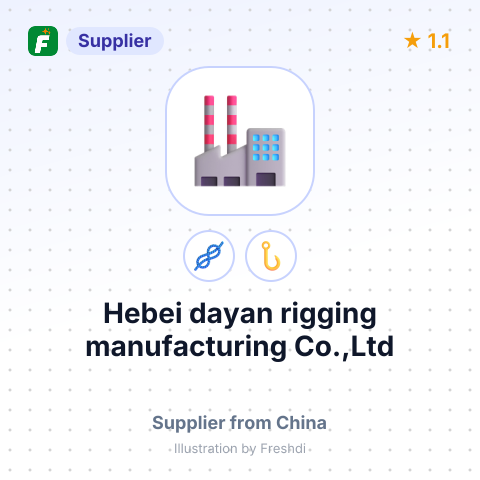 Hebei dayan rigging manufacturing Co.,Ltd – summary card, no photo uploaded yet