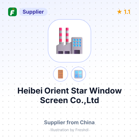 Heibei Orient Star Window Screen Co.,Ltd – summary card, no photo uploaded yet
