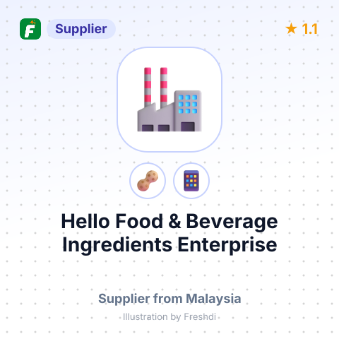 Hello Food & Beverage Ingredients Enterprise  – summary card, no photo uploaded yet