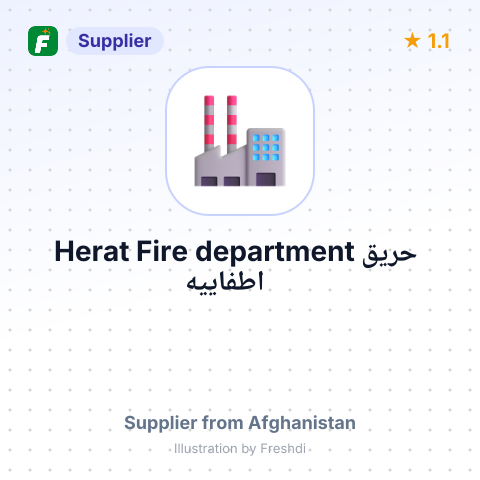 Herat Fire department اطفاییه حریق – summary card, no photo uploaded yet