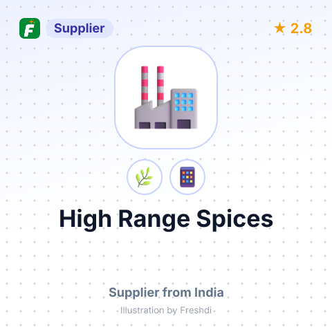 High Range Spices – summary card, no photo uploaded yet