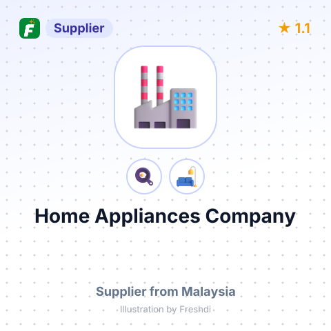 Home Appliances Company – summary card, no photo uploaded yet