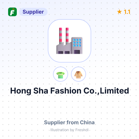 Hong Sha Fashion Co.,Limited – summary card, no photo uploaded yet