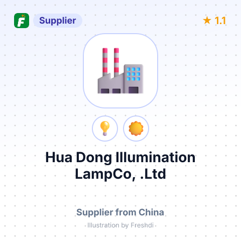 Hua Dong Illumination LampCo, .Ltd – summary card, no photo uploaded yet