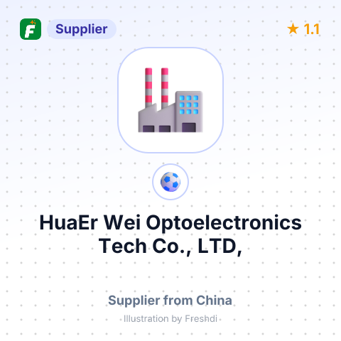HuaEr Wei Optoelectronics Tech Co., LTD, – summary card, no photo uploaded yet