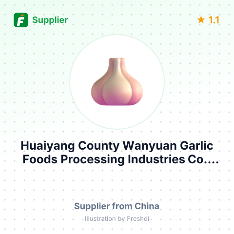 Huaiyang County Wanyuan Garlic Foods Processing Industries Co., Ltd. – summary card, no photo uploaded yet
