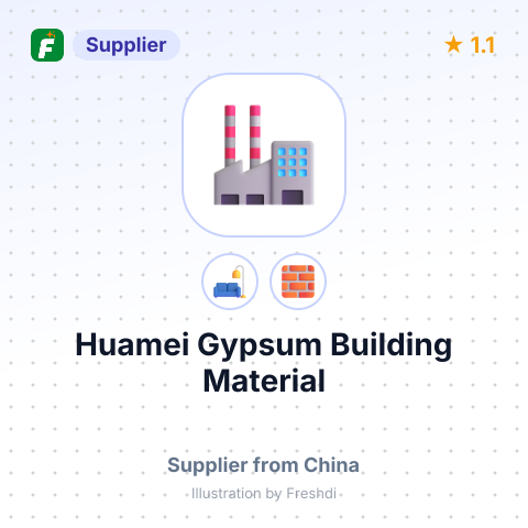 Huamei Gypsum Building Material – summary card, no photo uploaded yet