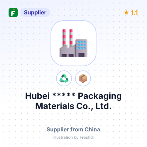 Hubei ***** Packaging Materials Co., Ltd. – summary card, no photo uploaded yet