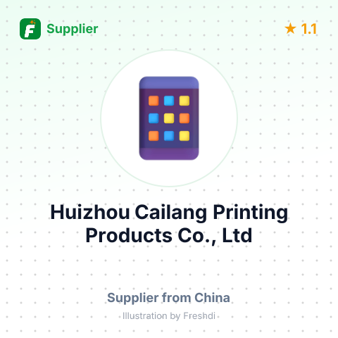 Huizhou Cailang Printing Products Co., Ltd – summary card, no photo uploaded yet