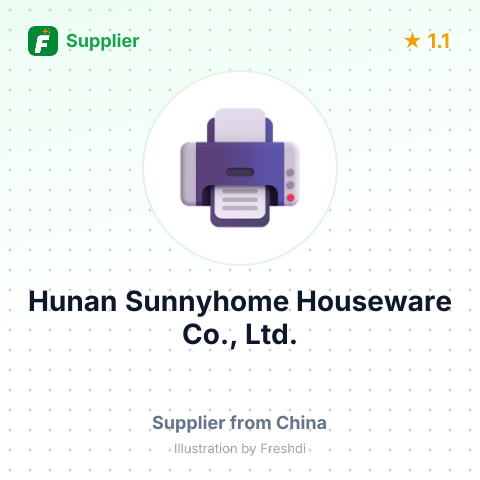 Hunan Sunnyhome Houseware Co., Ltd. – summary card, no photo uploaded yet